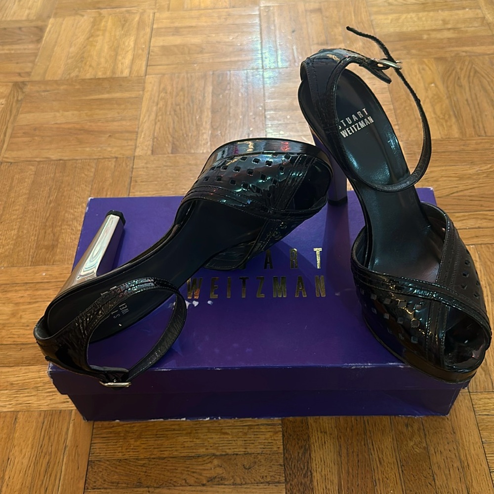 Stuart Weitzman Patent Leather Peeptoes